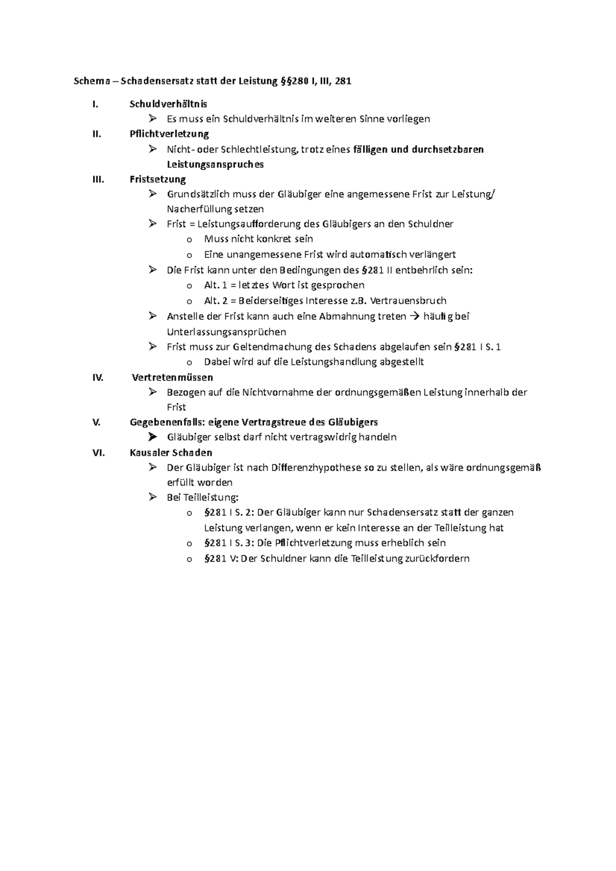 Schema Schlecht Nichtleistung - Schema – Schadensersatz Statt Der ...