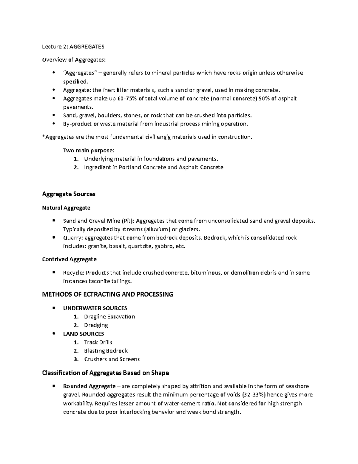Lecture 2 - Grade: 75 - Lecture 2: AGGREGATES Overview of Aggregates ...