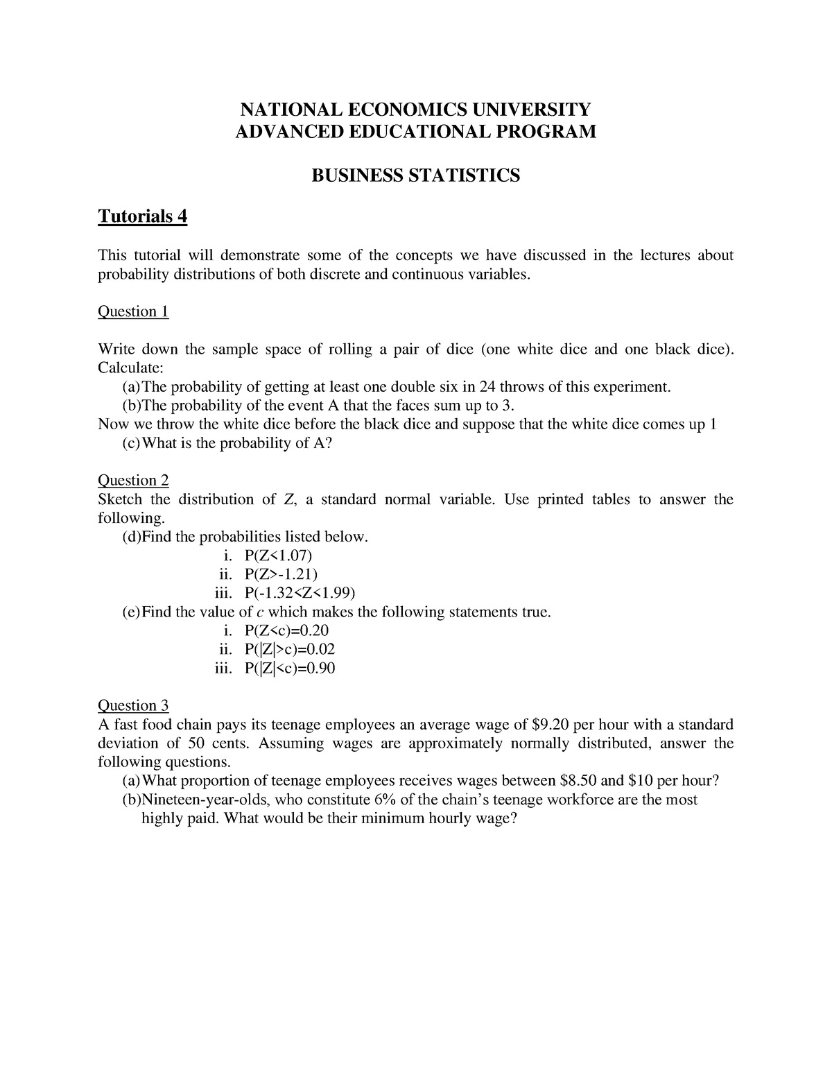 higher economics assignment understanding standards