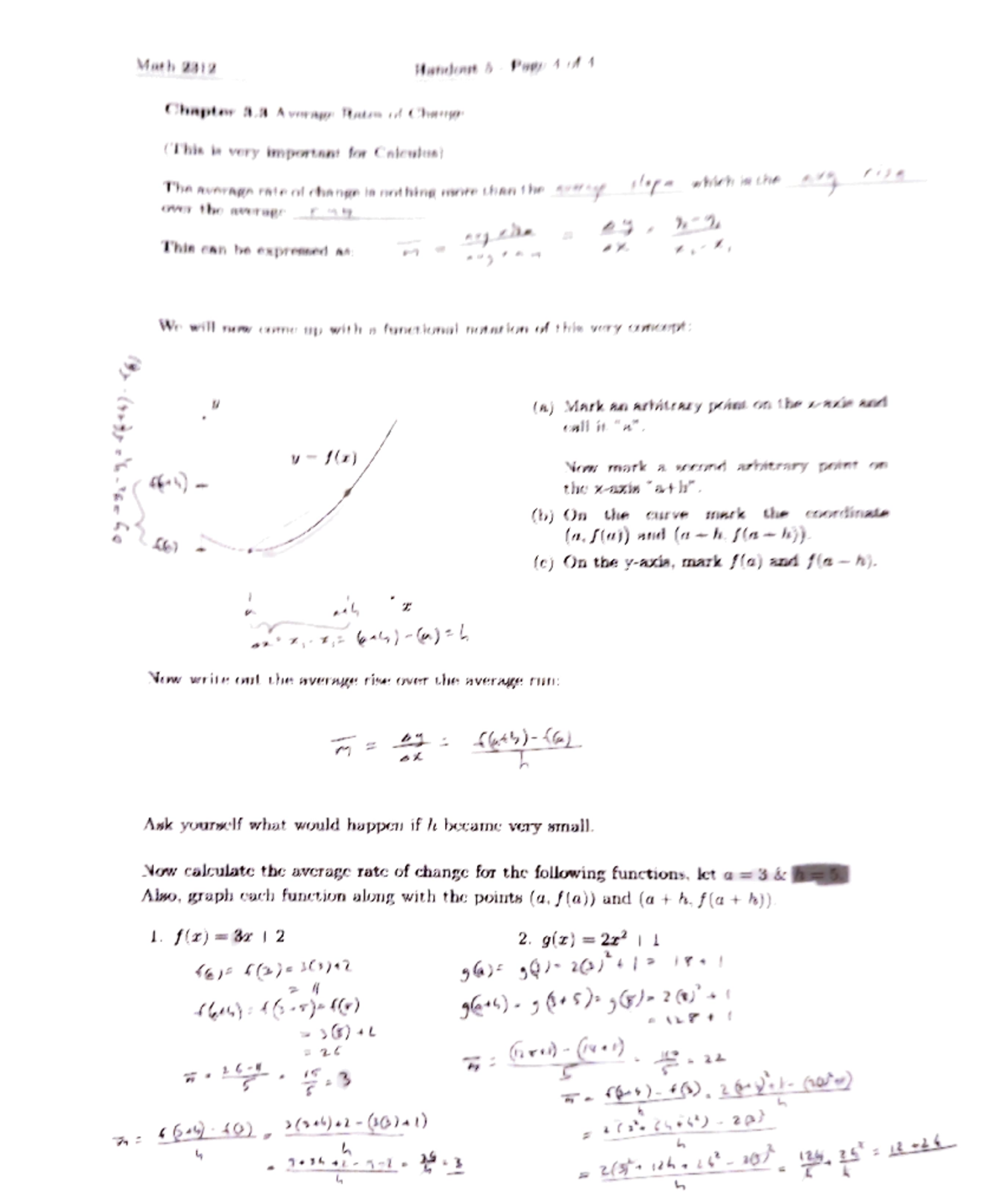 Calculus Fundamentals-15 - Math 2312 Maten Pap 4f Chaptow A Avew ng ...