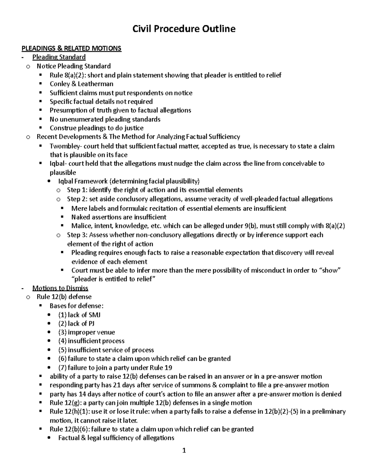 civil-procedure-outline-civil-procedure-outline-pleadings-related