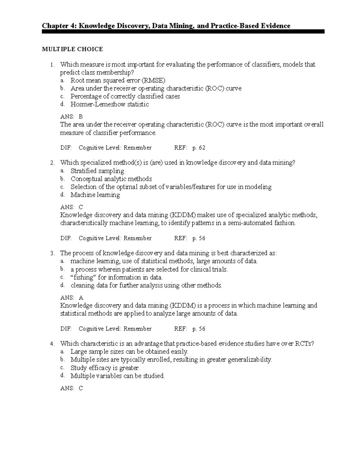 4 - Knowledge Discovery Data Mining and Practice Based Evidence ...