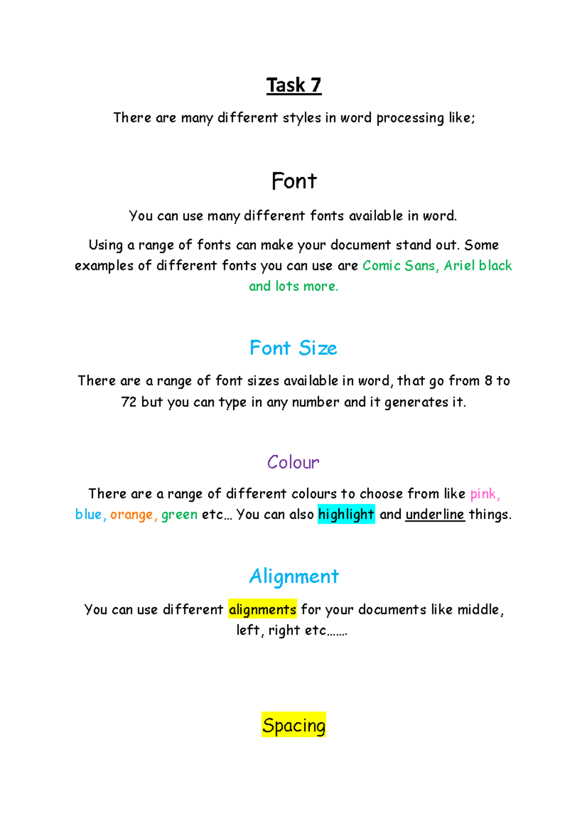 Ict task 7 - ict notes hope this helps - Task 7 There are many ...