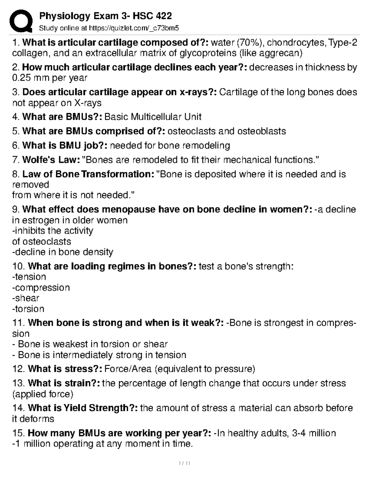 Physiology Exam 3 Review part 1 Study online at quizlet/_c73bm What