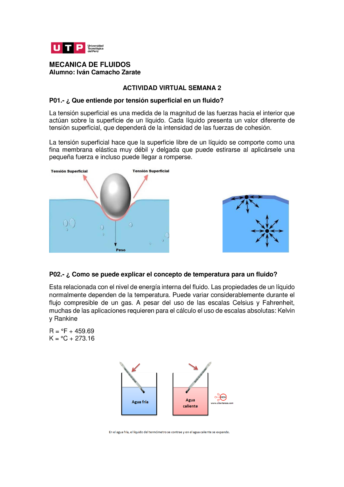 Actividad Virtual 1 - Mec Fluidos - MECANICA DE FLUIDOS Alumno: Iván ...