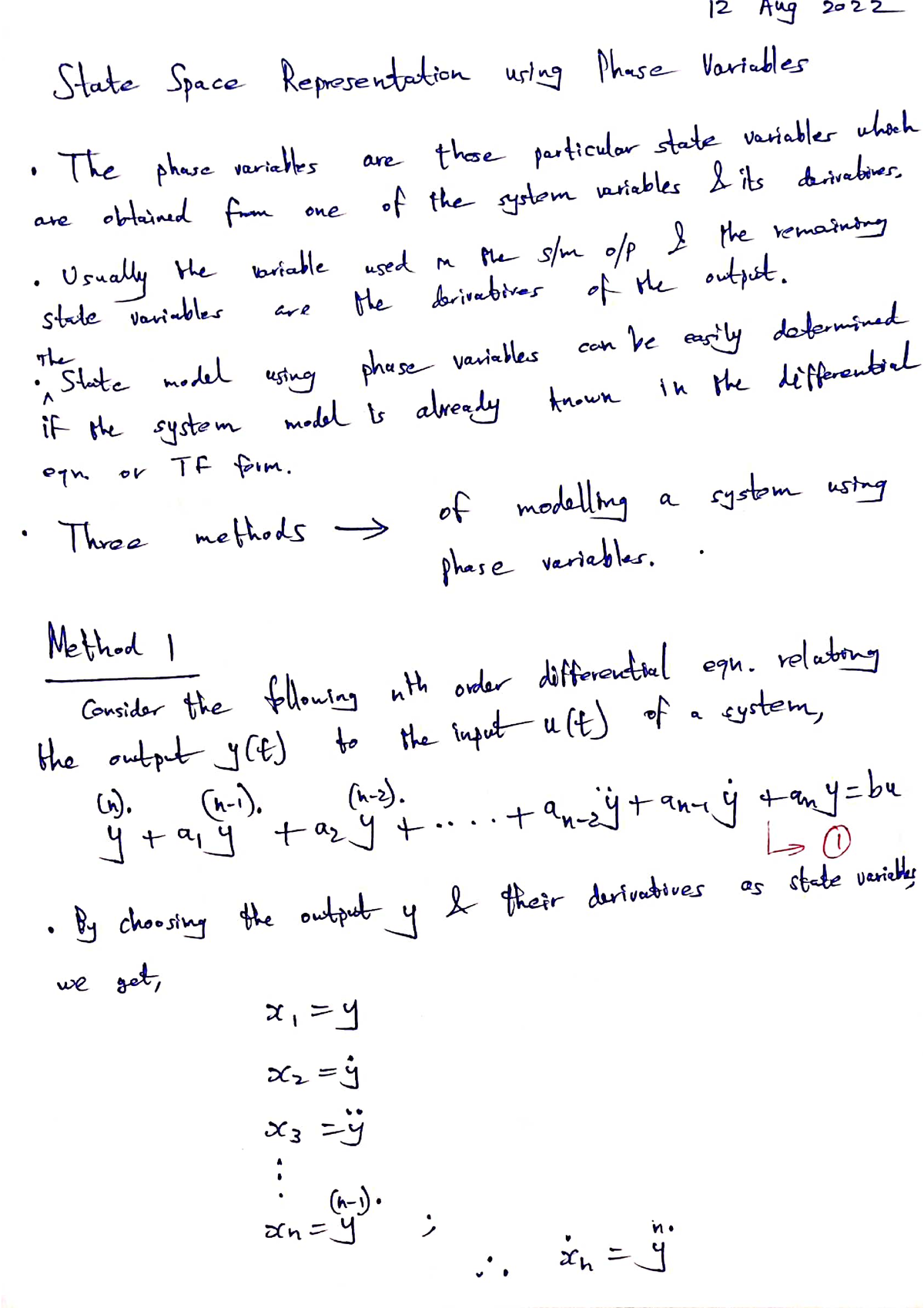 Lecture Notes 02 - Advanced Control Systems - Studocu