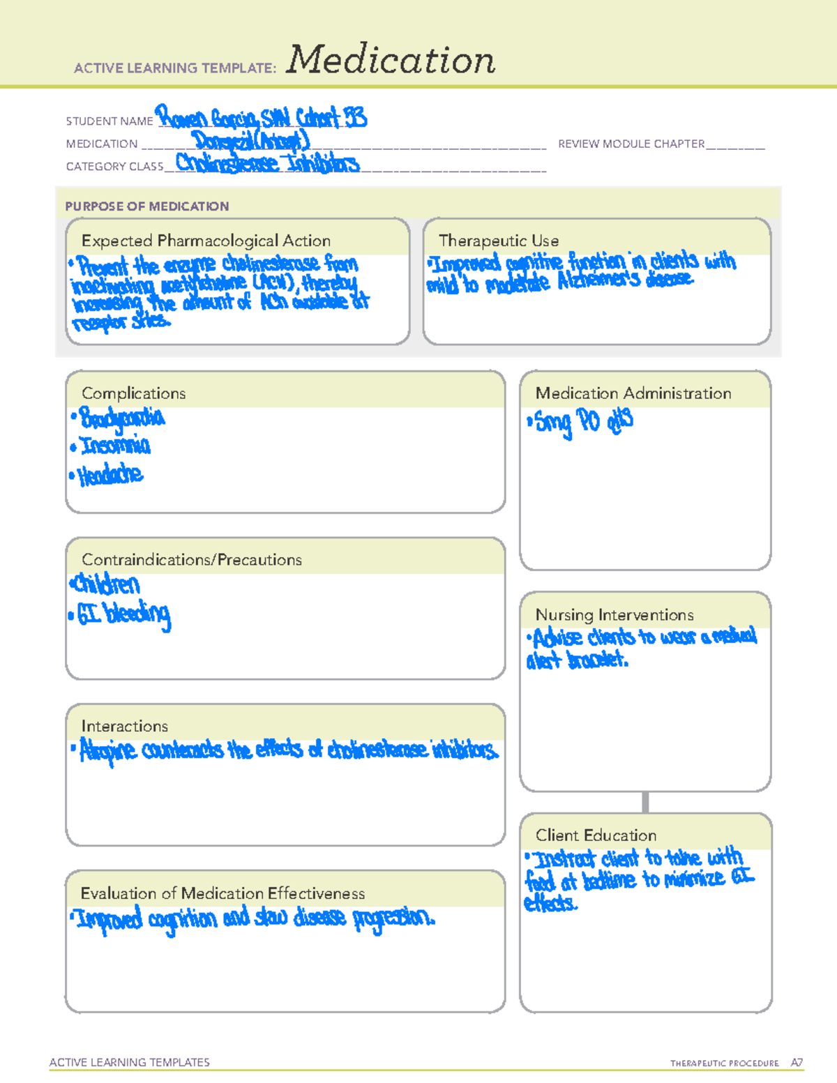 aricept-med-active-learning-templates-therapeutic-procedure-a