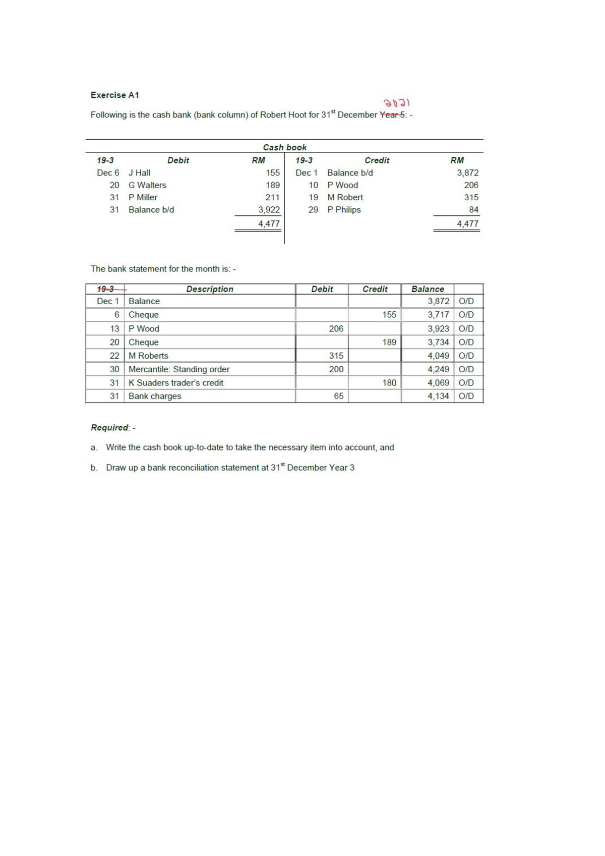 Bank Reconciliation Questions For Practice - Accounting & Finance - Studocu