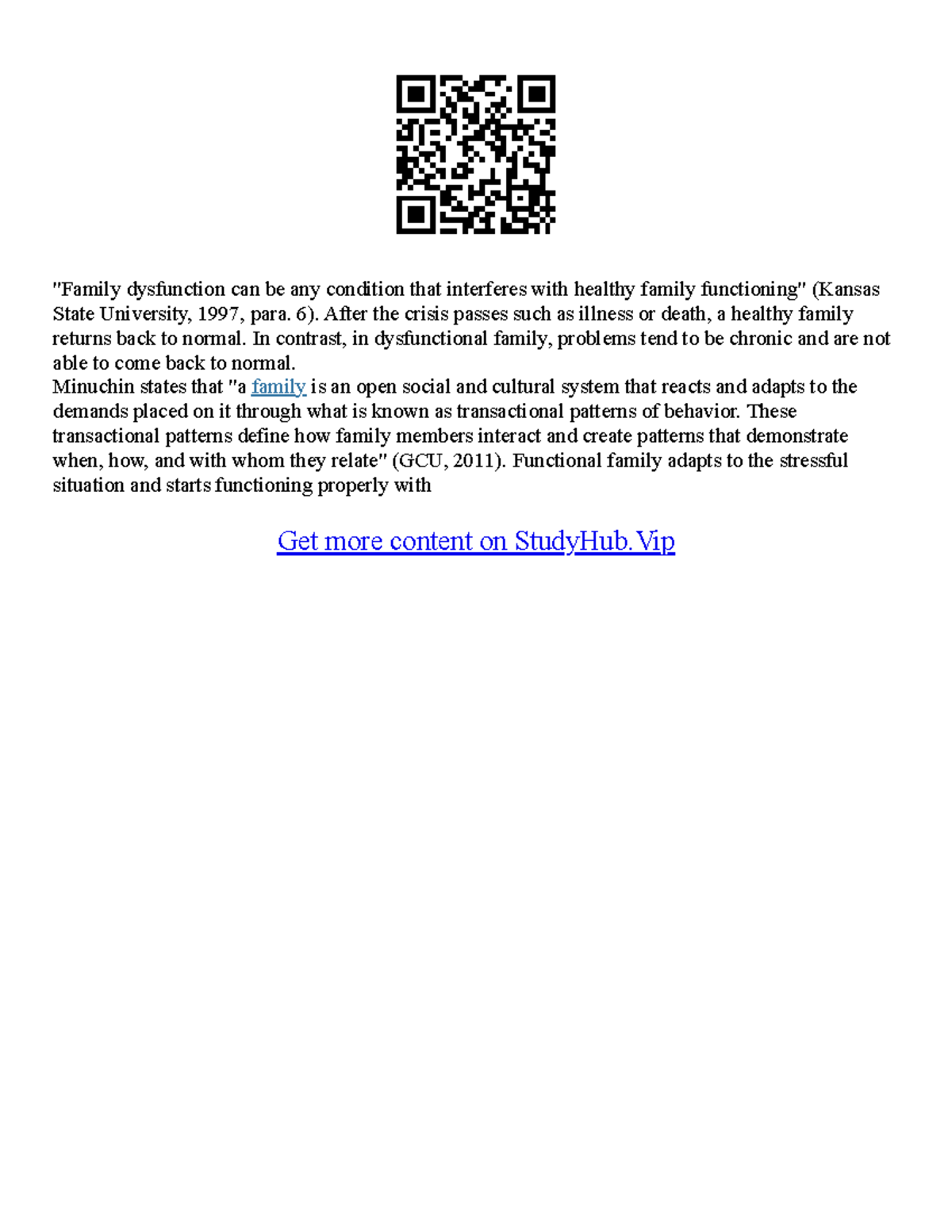 Dysfunctional Family Essay - 