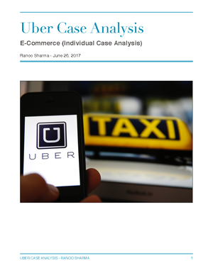 Case UBER - UBER: GOING GLOBAL FROM DAY ONE Recent Years, Technology ...