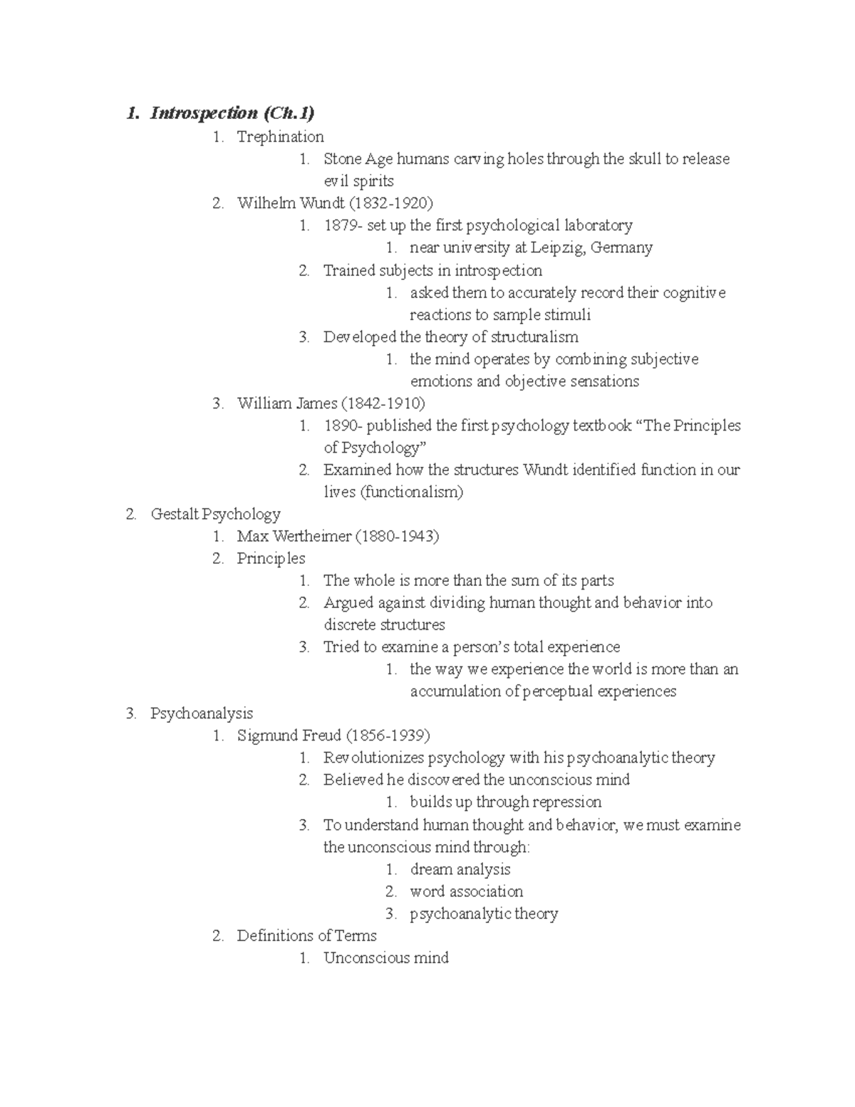 psychology-1-chapter-1-lecture-notes-1-introspection-ch