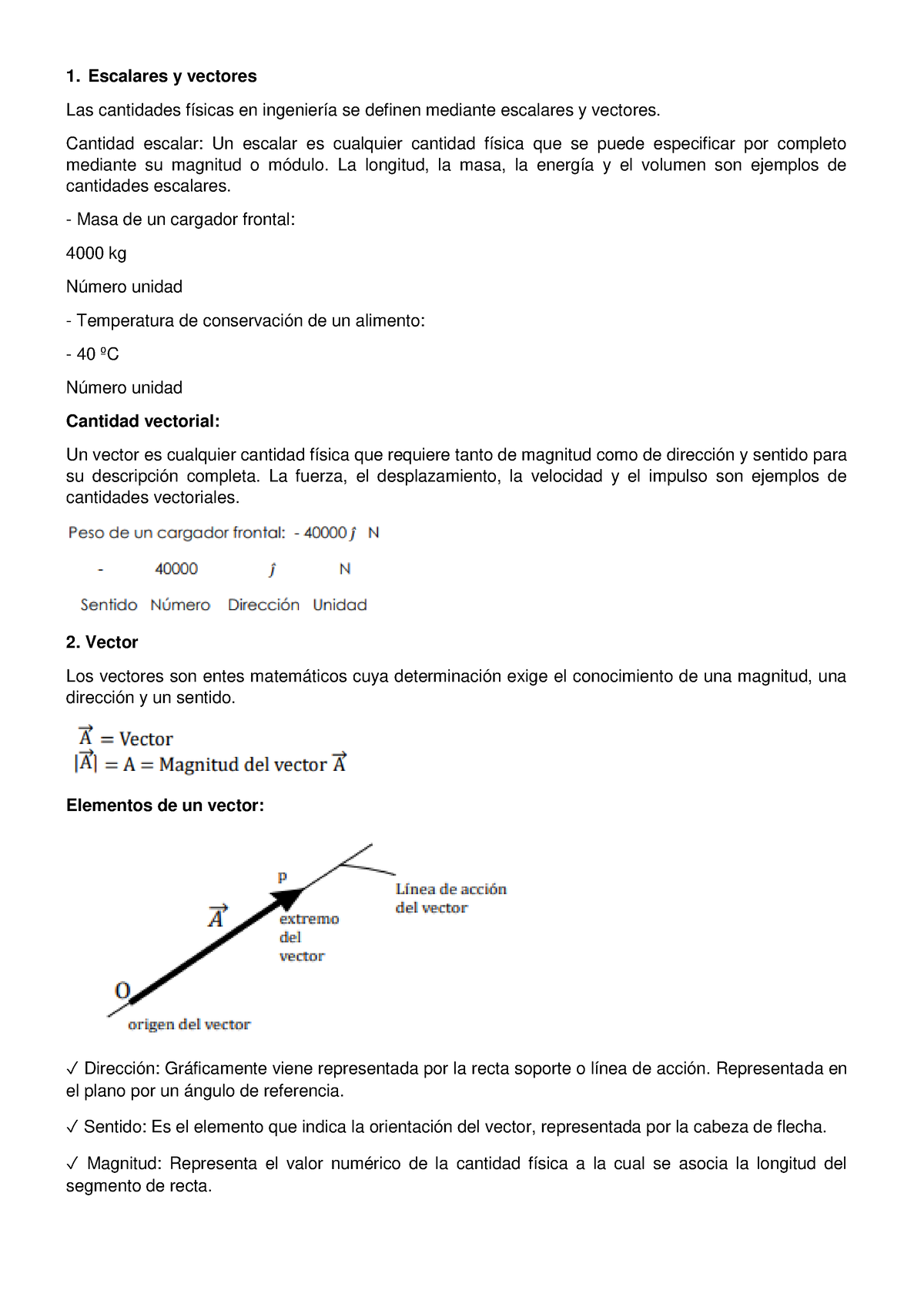 Escalares Y Vectores - ... - Escalares Y Vectores Las Cantidades ...