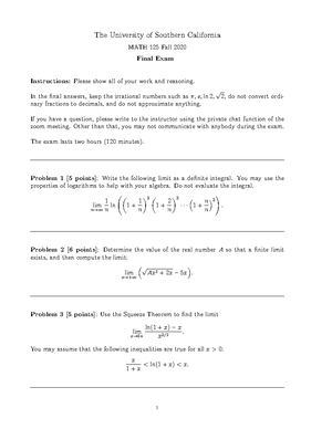 126Final Spring 2013 - Practice work - MATH 126 FINAL EXAM SPRING 2013 ...