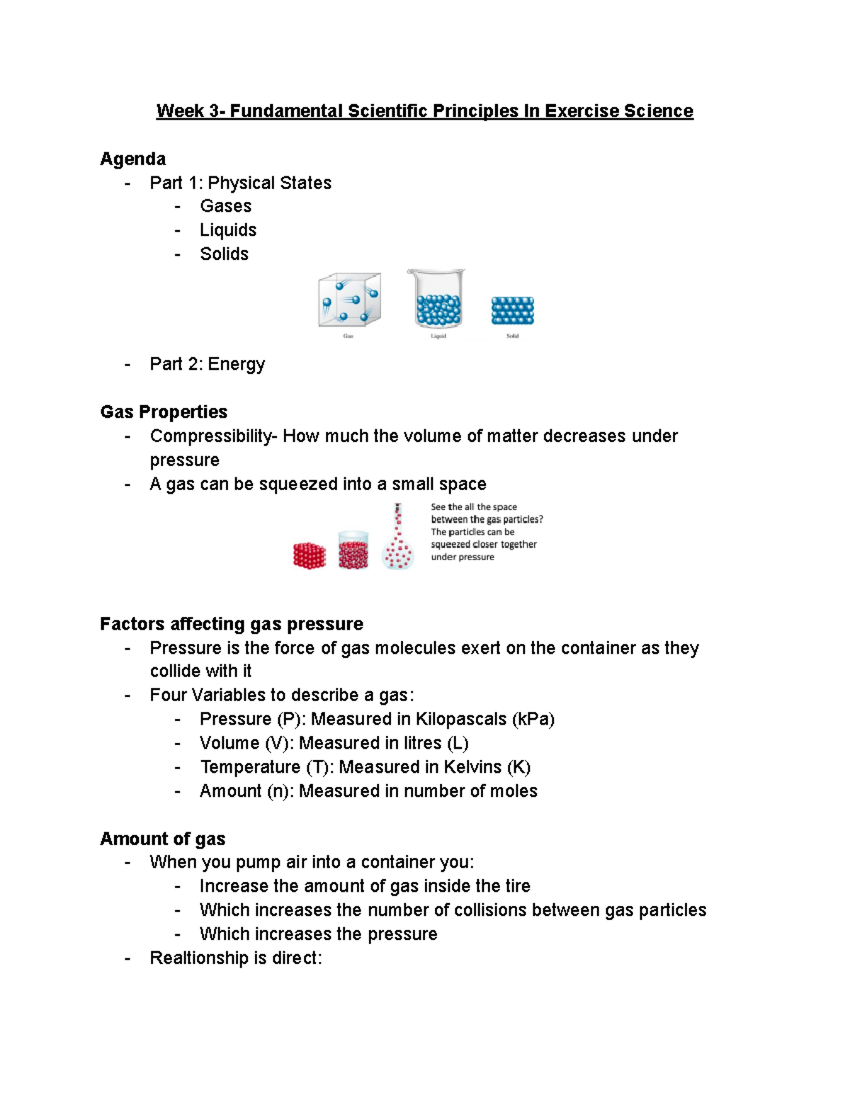 Week 3- Fundamental Scientific Principles In Exercise Science - Contant ...