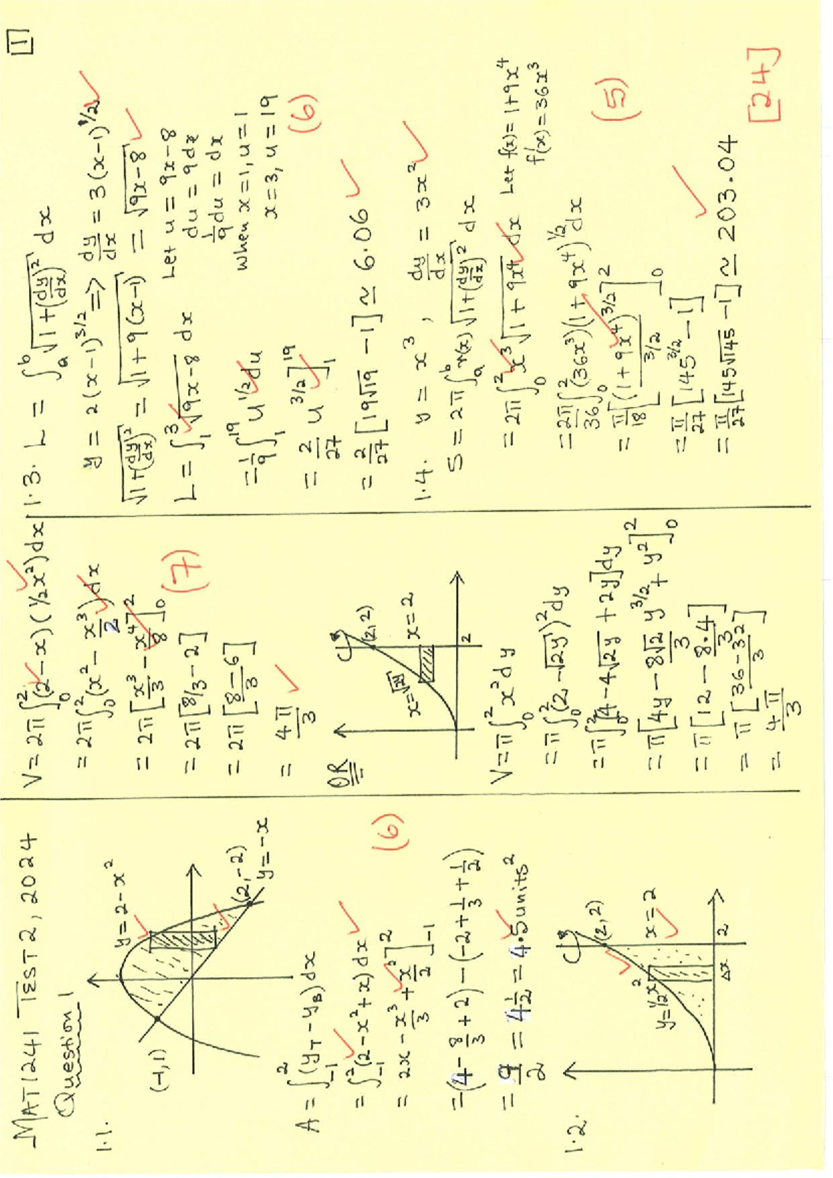 MAT1241 TEST 2 Memo Memorandum MAT1242 MAT1241 TEST 2, 2024 11 1