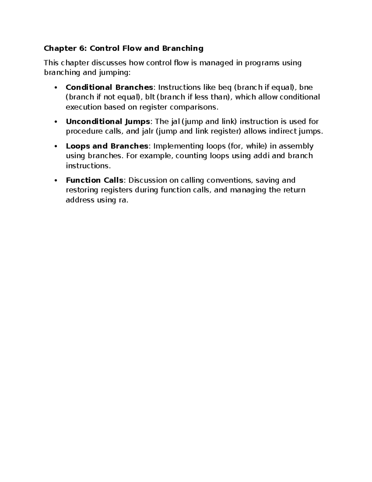 Chapter 6 12.08.36 AM - Chapter 6: Control Flow and Branching This ...