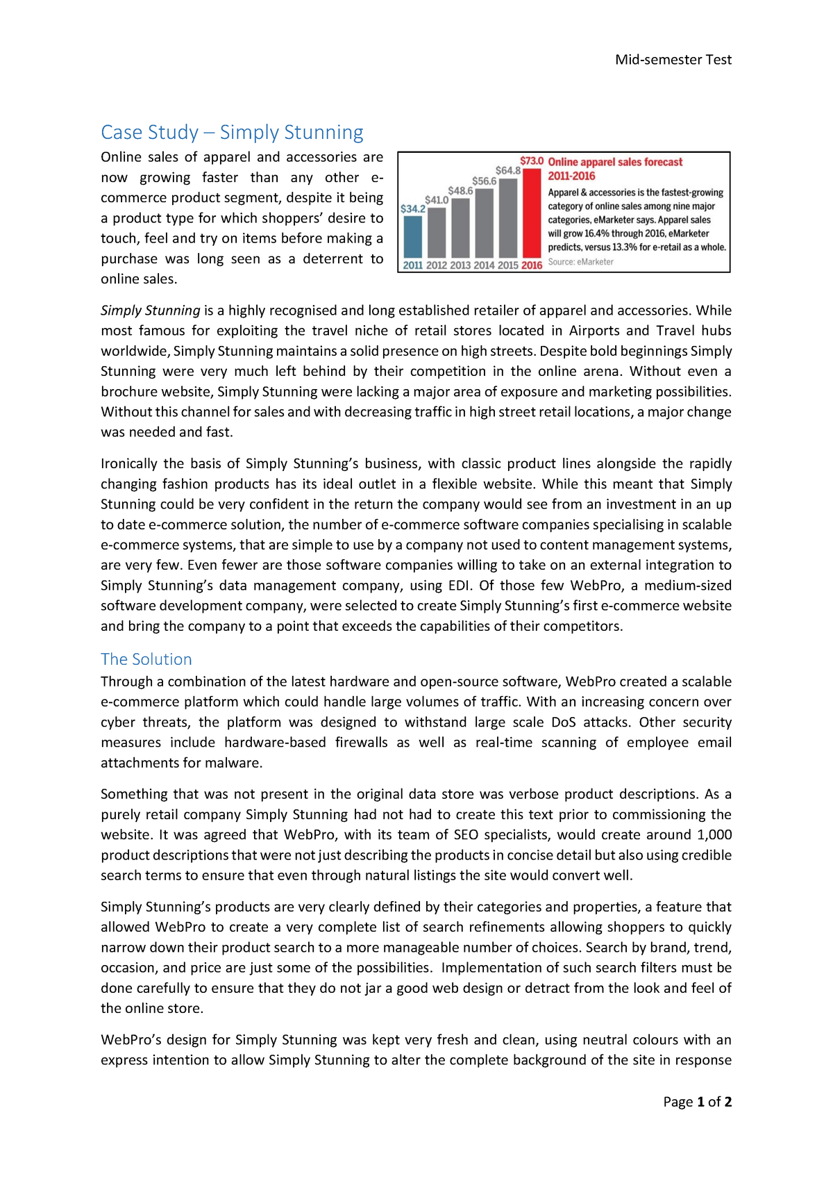 case study on test