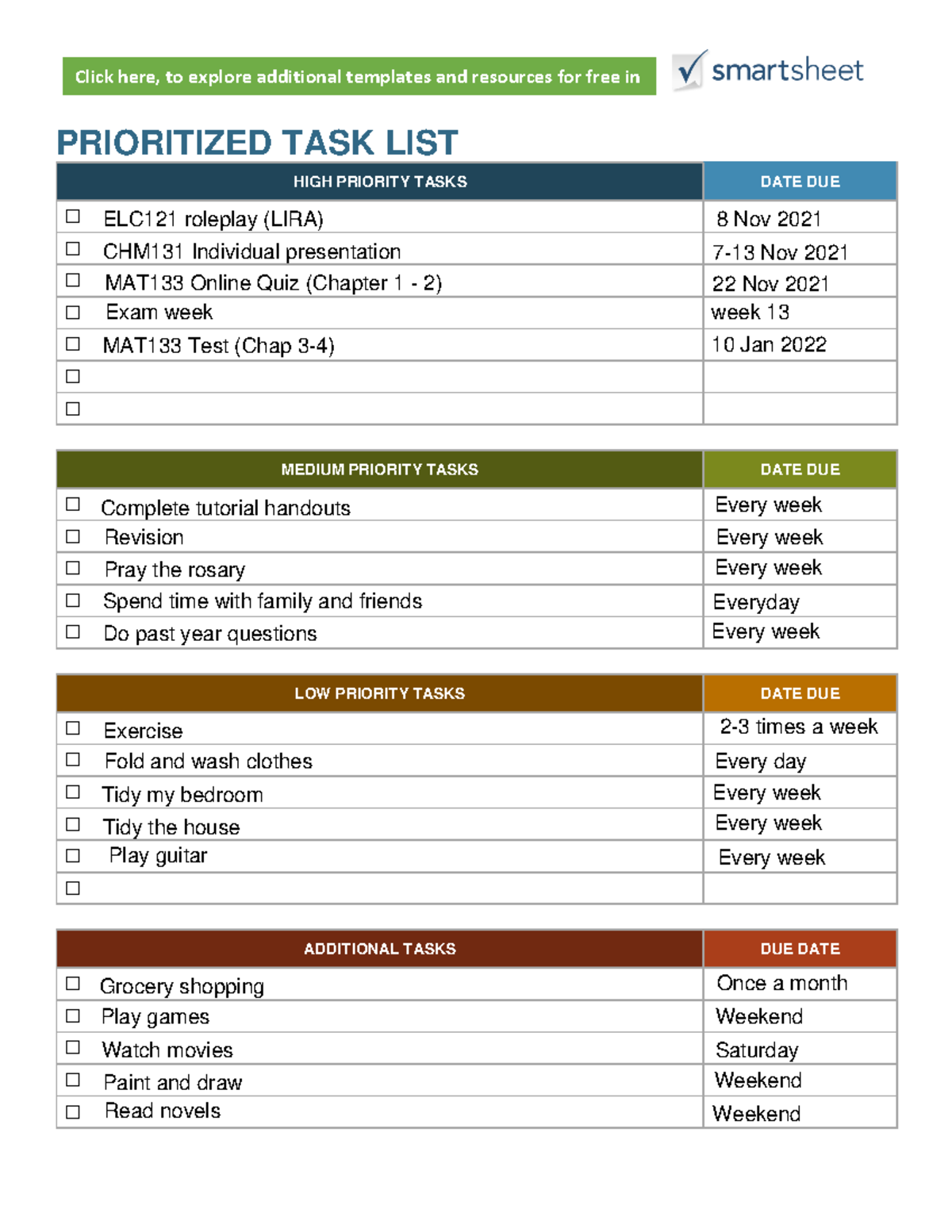 10 Creative Printable Prioritized To Do List Template - vrogue.co