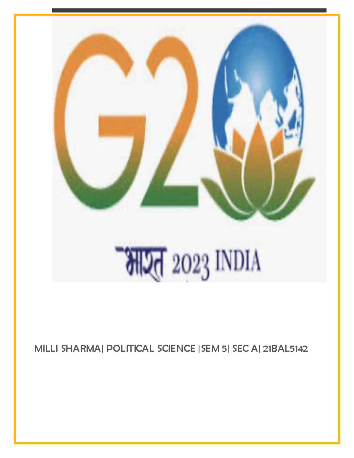 assignment on g20