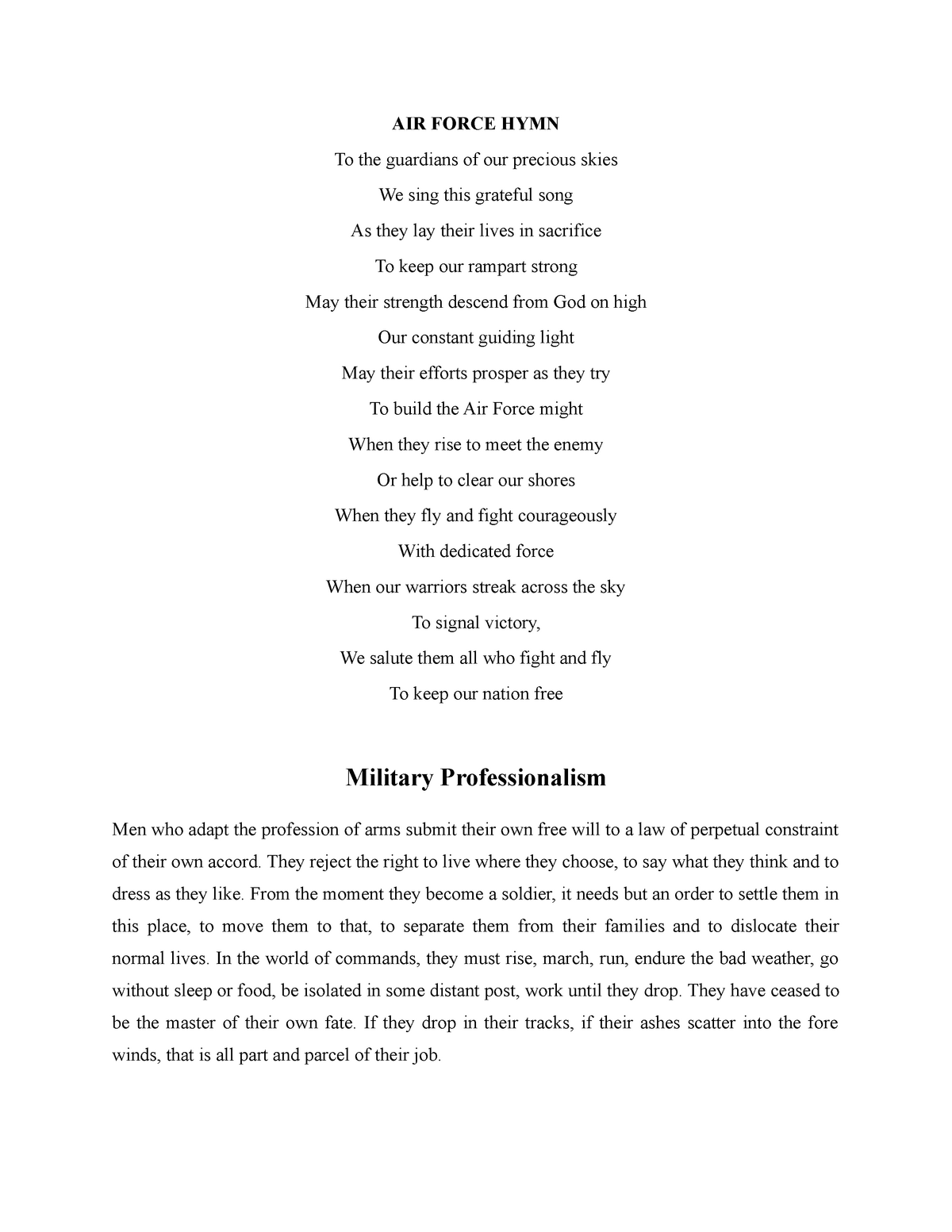 philippine military professionalism essay