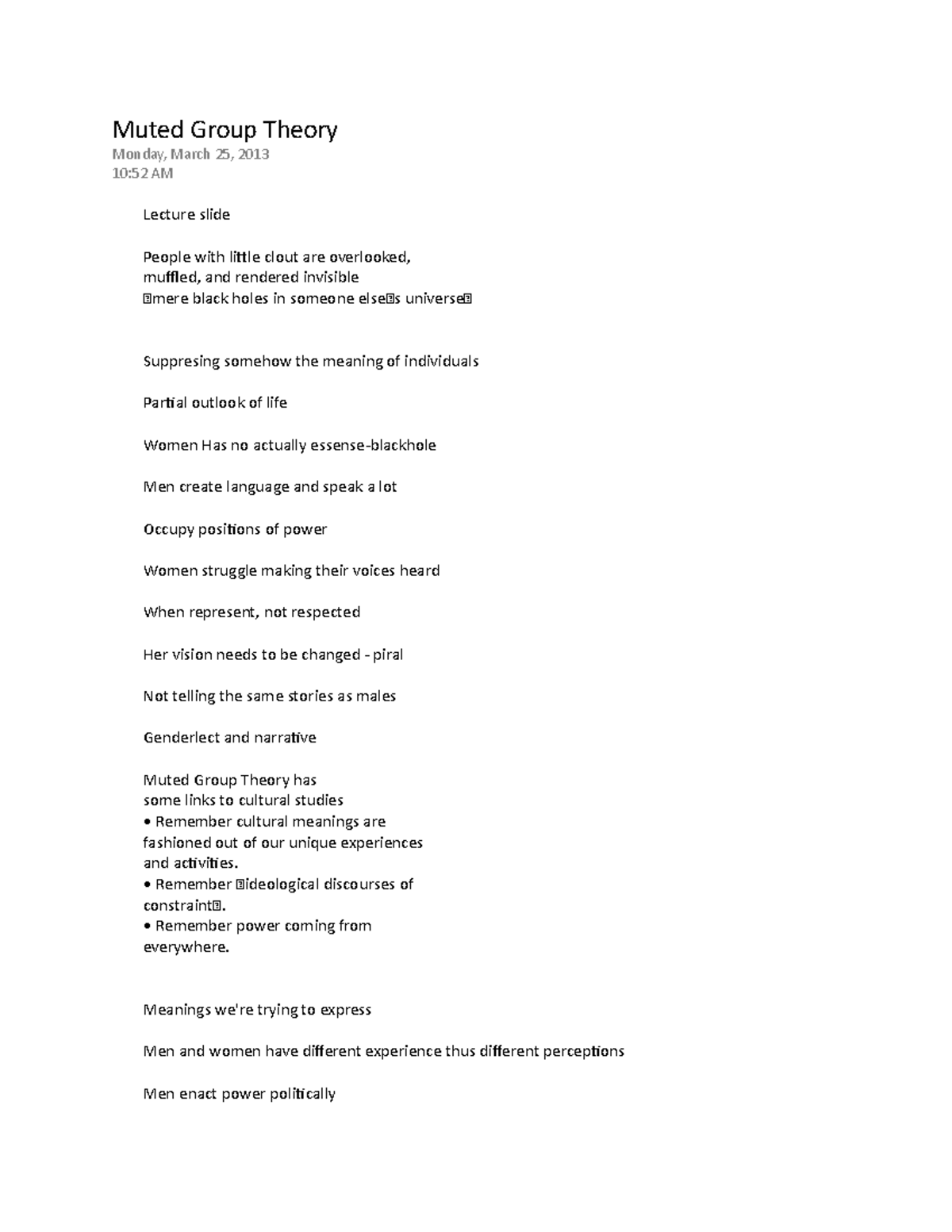 Muted Group Theory Dr Dun and Derek Fosters Class Muted Group