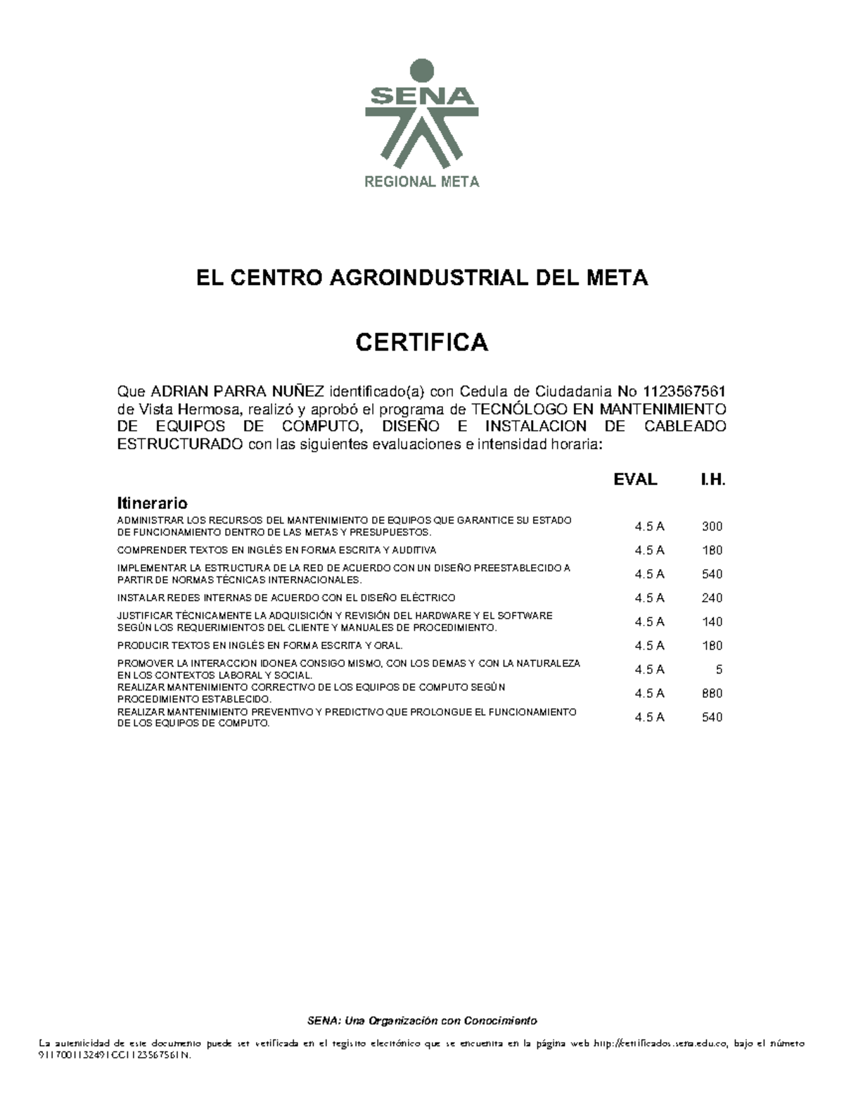 9117001132491 CC1123567561 N - S REGIONAL META EL CENTRO AGROINDUSTRIAL ...