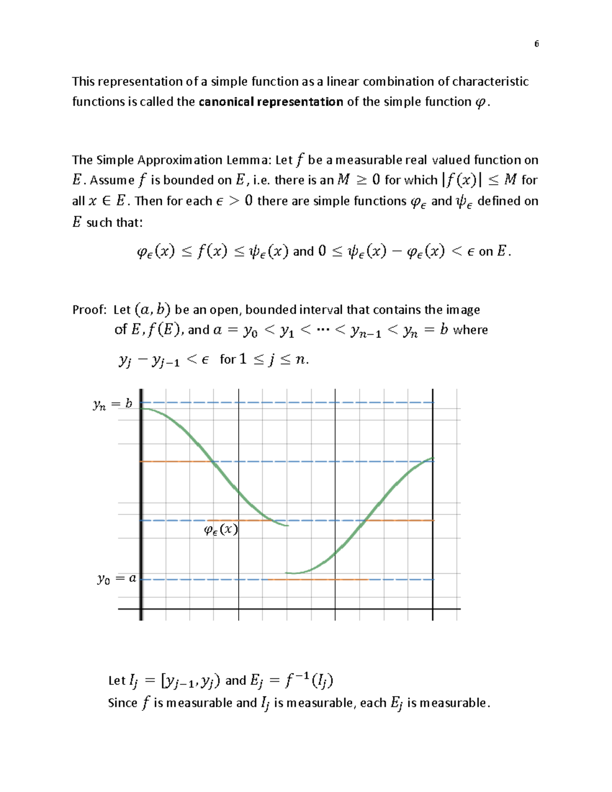 The Simple Approximation Theorem hw - This representation of a simple ...