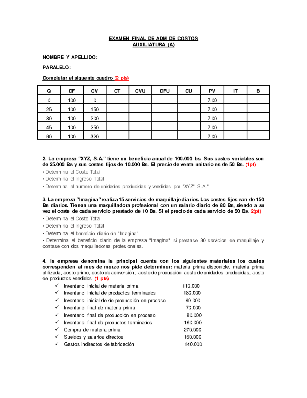 Examen Final DE ADM DE Costos 2C (A) - EXAMEN FINAL DE ADM DE COSTOS ...