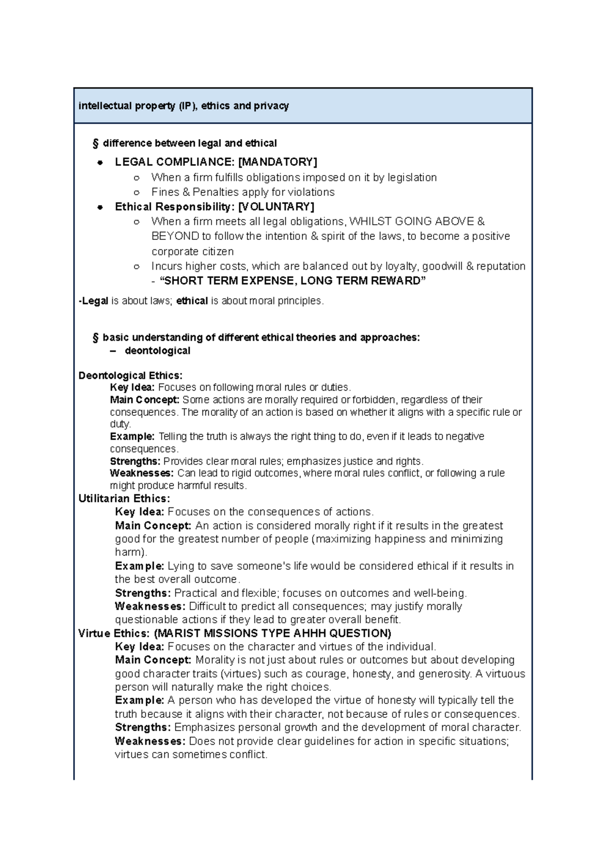 IDT Points For Protecting Data - intellectual property (IP), ethics and ...