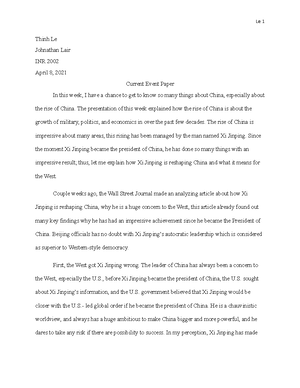 Current Events - choose a topic for the class - 1.) “Why stop at ...