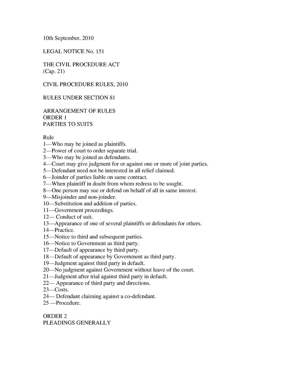 151-civil-procedure-rules-2010-10th-september-2010-legal-notice-no