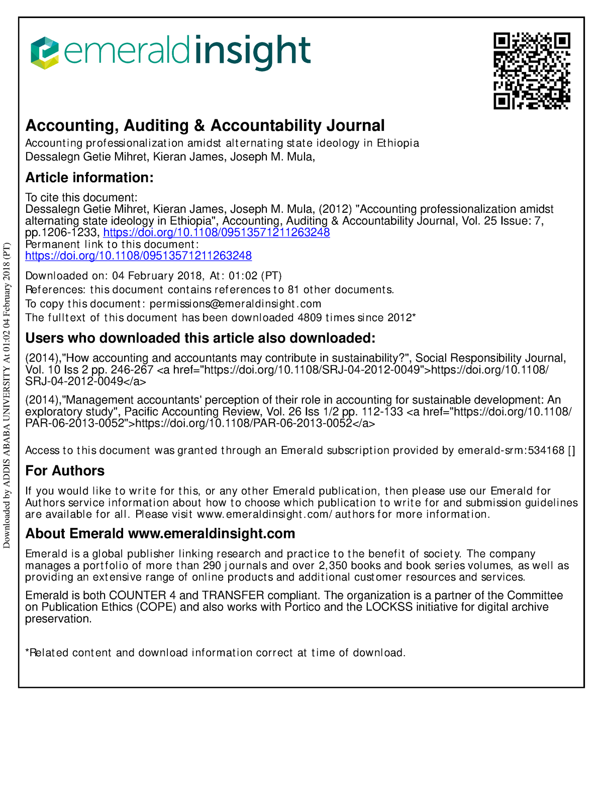 Article 2 - MBA AF - Accounting, Auditing & Accountability Journal ...