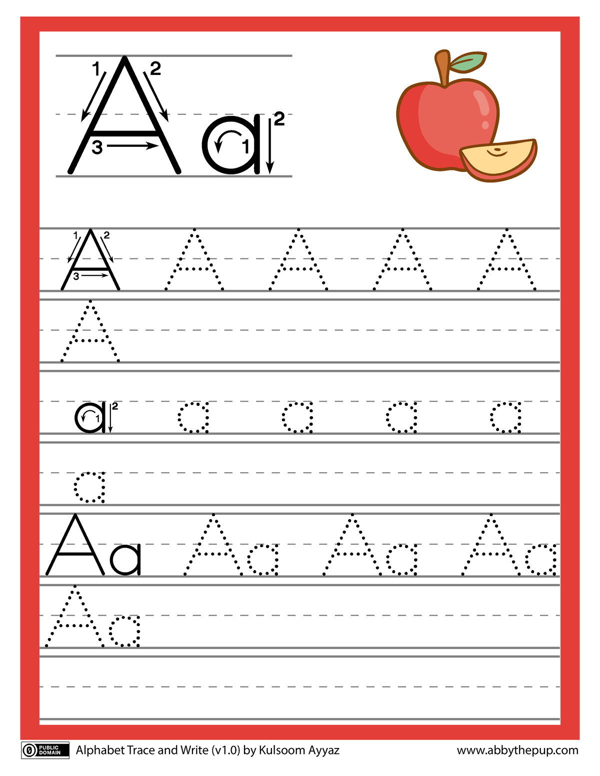 Alphabet Trace and Write - AAa aa a a a a A A AaAa Aa Aa Aa A A A BBb ...