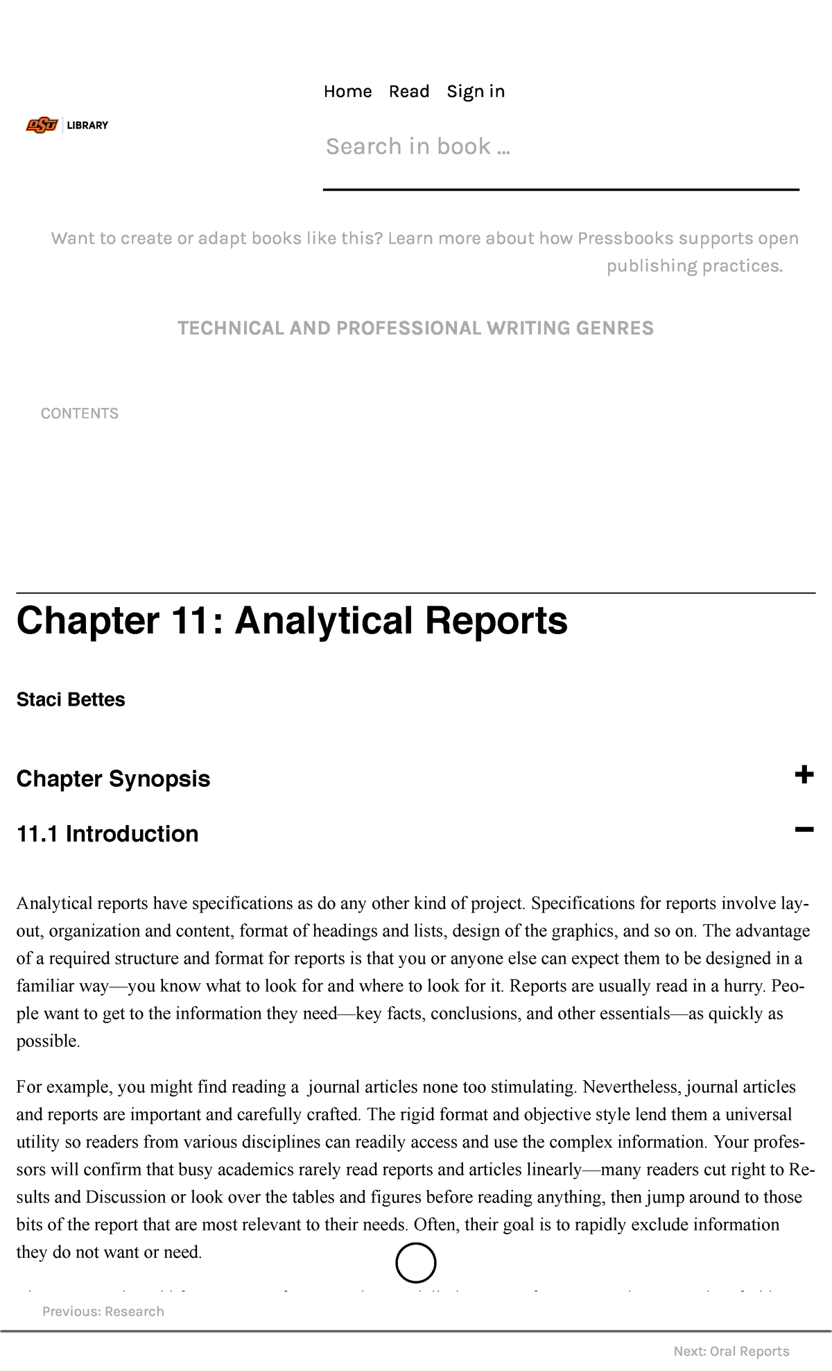 2. Intro and Sample of Analytical Report - Home Read Sign in Want to ...