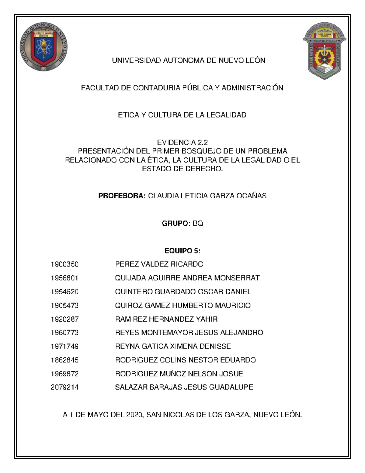 Evidencia 2 - tarea - UNIVERSIDAD AUTONOMA DE NUEVO LEÓN FACULTAD DE ...
