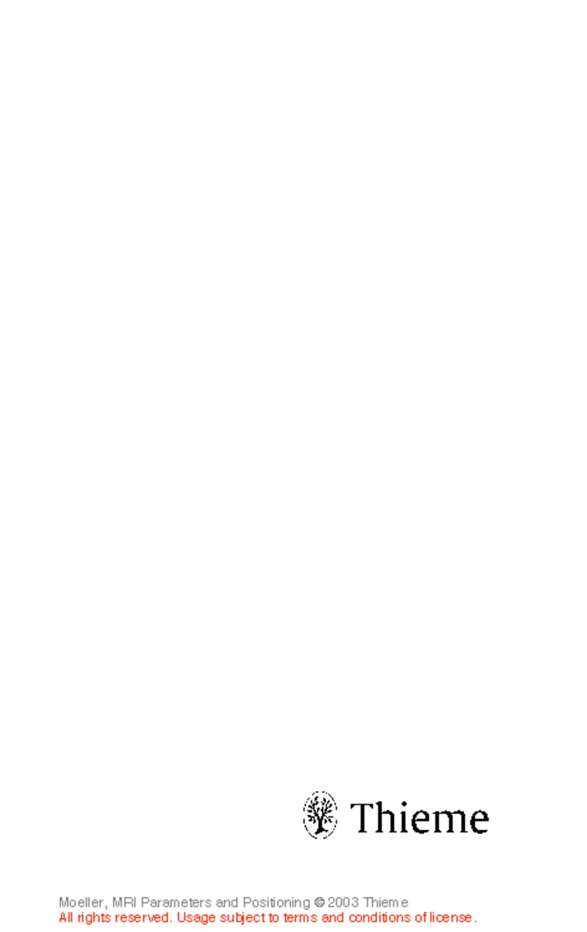 MRI Parameters and Positioning - Moeller & Reif - I Moeller, MRI ...