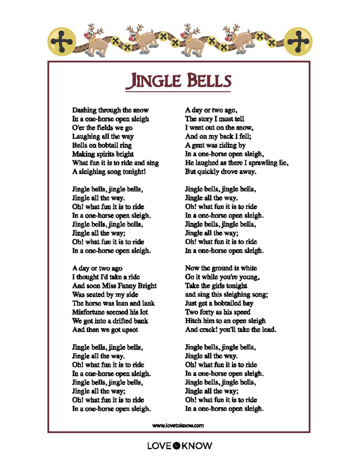 2483 Printable Christmas Carols Jingle Bells - Petroleum Engineering 