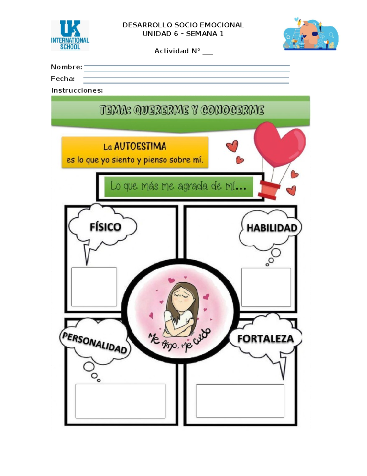 Trabajando mi autoestima - ciencias - DESARROLLO SOCIO EMOCIONAL UNIDAD ...