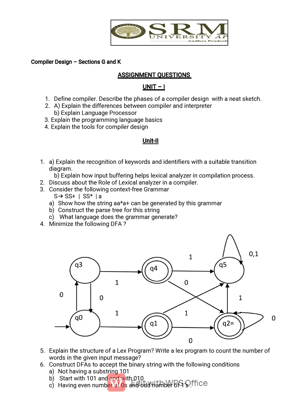 assignment in compiler design