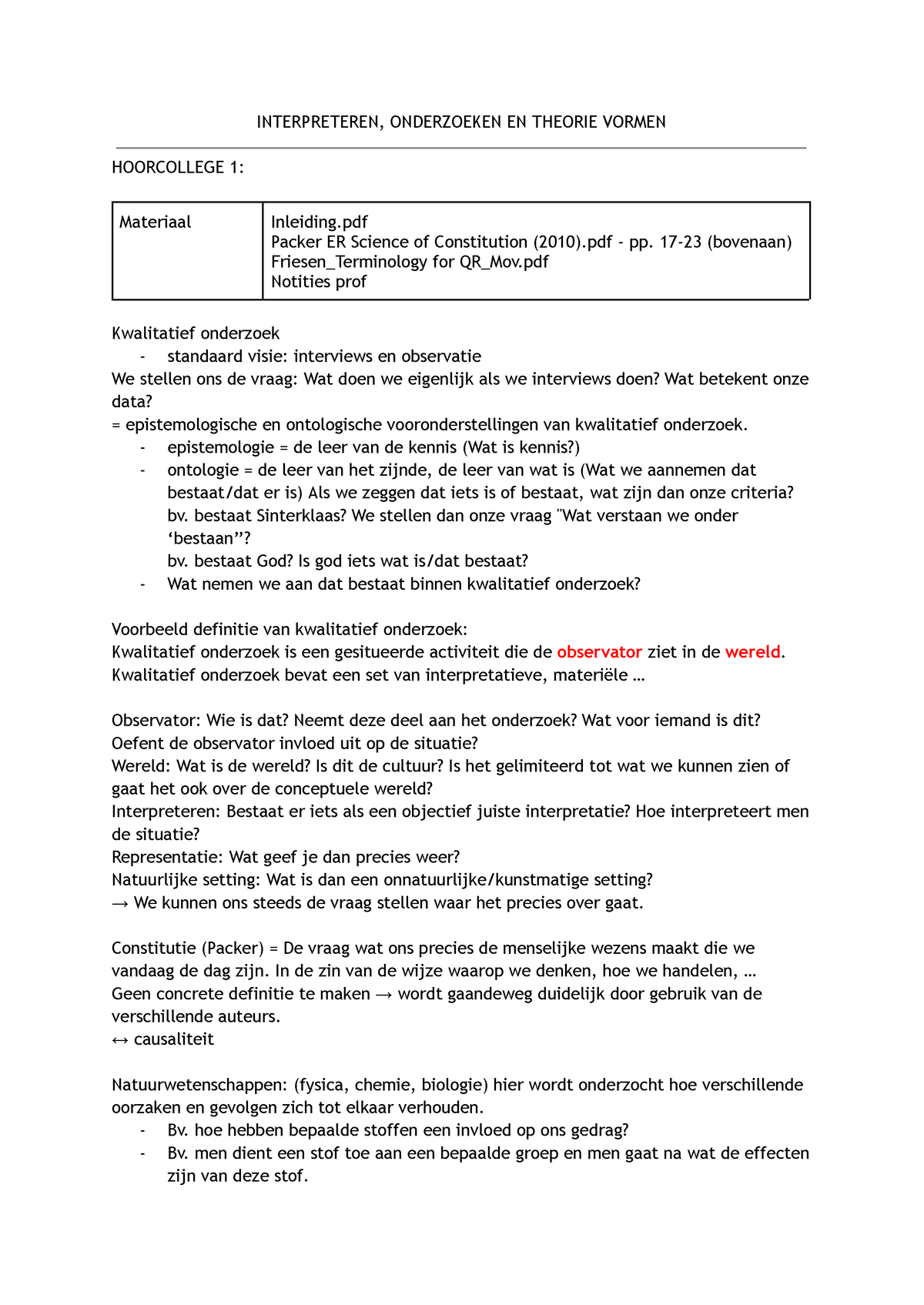 Interpreteren, Onderzoeken En Theorie Vormen, Deel 1 - INTERPRETEREN ...