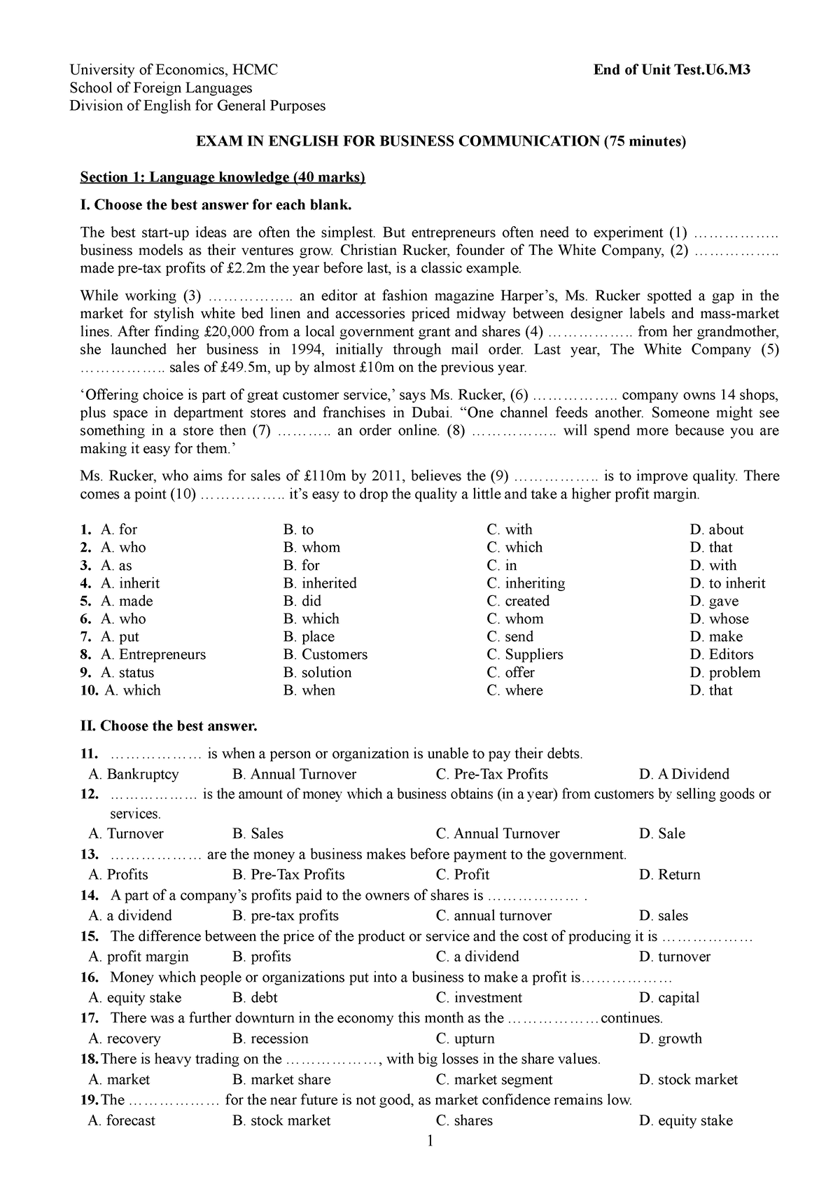 end-of-unit-6-test-ti-ng-anh-hp2-university-of-economics-hcmc