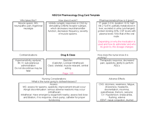 Exam 3 NSG 124 Blueprint CG - NSG124 Pharmacology Study Test Plan Exam ...