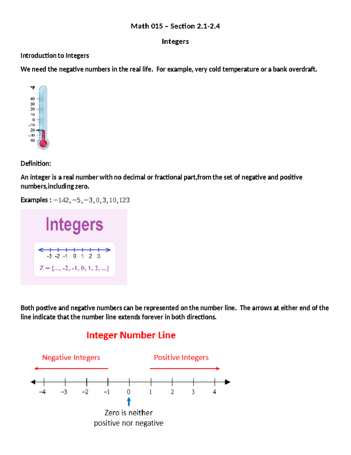 Math 015 -Integers edited - class 3-1 - Tagged - Math 015 – Section 2-2 ...