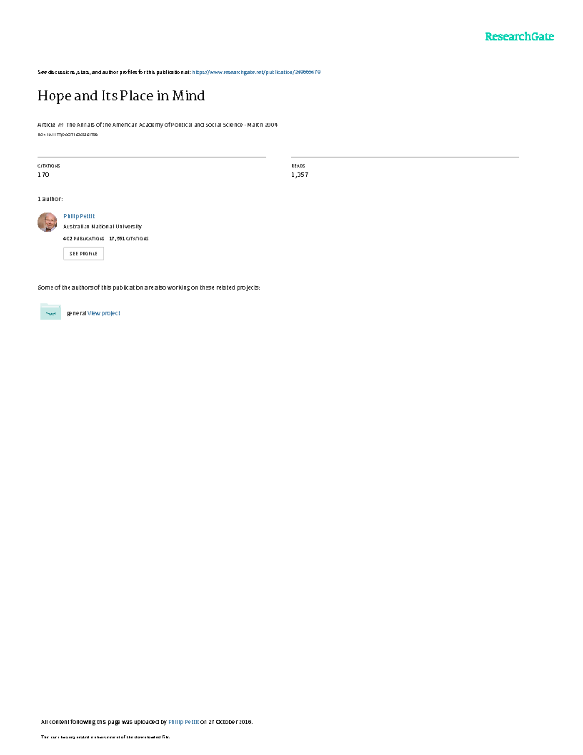 Hope Proof - motivation - See discussions, stats, and author profiles ...