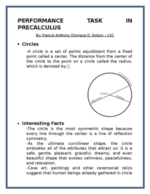 PRELIMINARIES 11-PT - PERFORMANCE TASK IN PRECALCULUS By: Francis ...