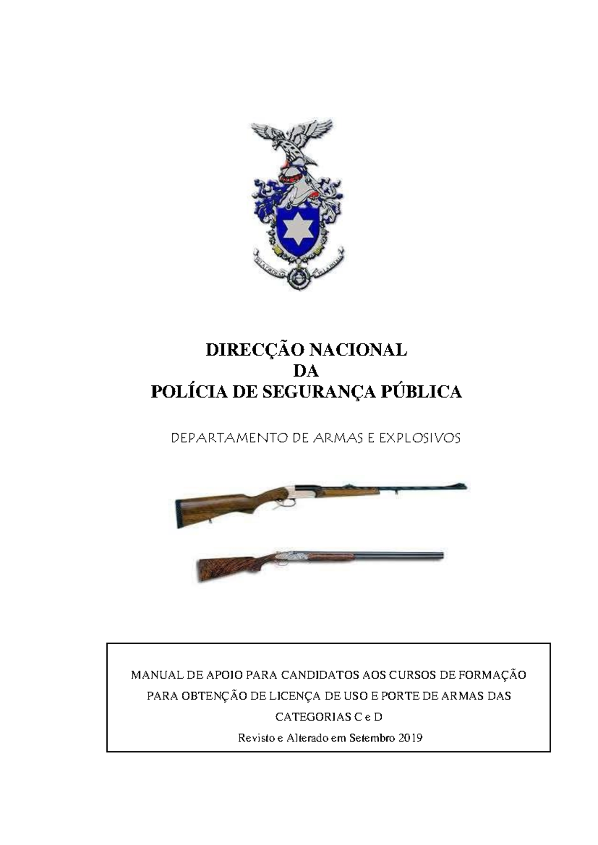 Manual De Uso E Porte De Arma (classe C-D) - MANUAL DE APOIO PARA ...