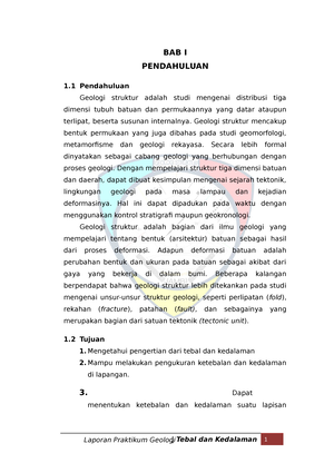 Module Practice BAB 6 - 1 PANDUAN PRAKTIKUM GEOLOGI STRUKTUR BAB 6 ...