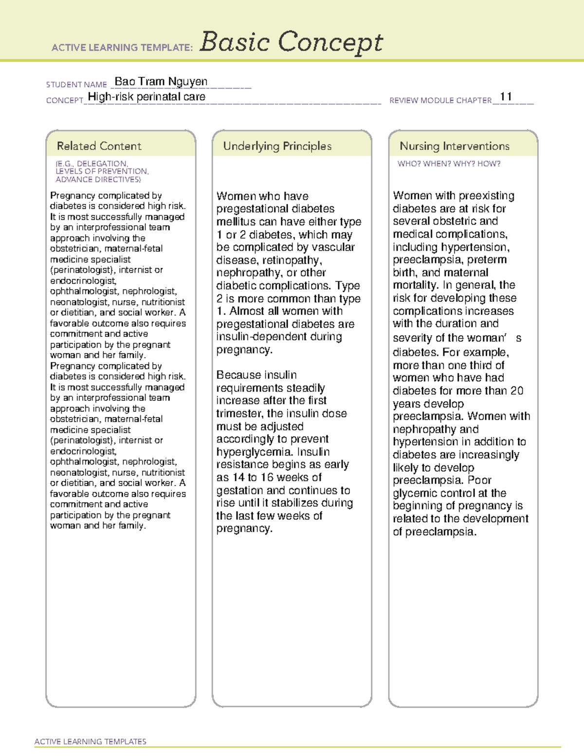 1 OB template A - lecture notes for OB, for ATI assigments. - NURS 370 ...