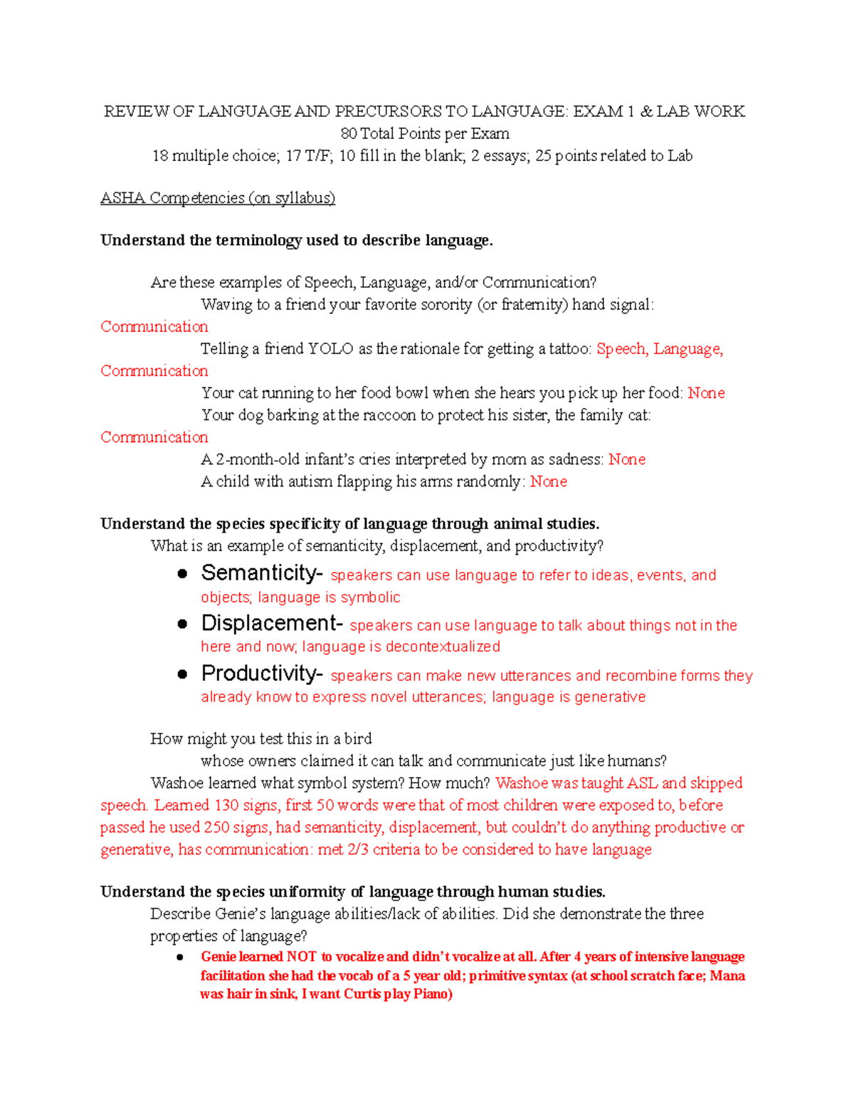 4380 -1 - Speech and Language Development fall 2022 - REVIEW OF ...