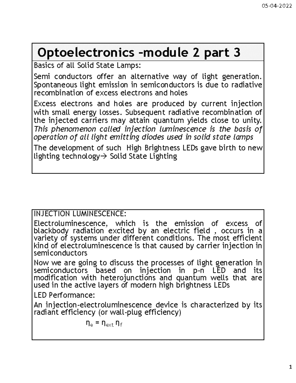 Module part 3 optoelectronic Optoelectronics module 2 part 3